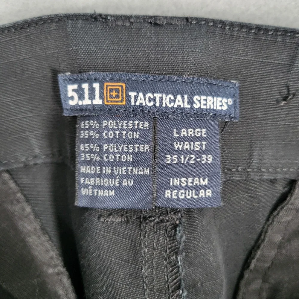 5.11 Tactical Series Pants Men Large Dark Gray Poly Cotton Cargo Utility Regular
